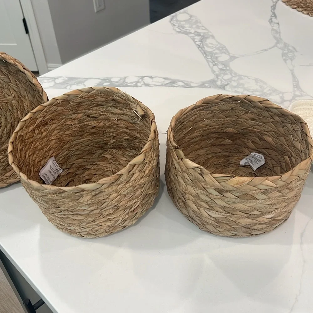 Woven Storage Baskets - Set of Two